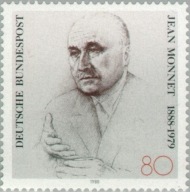 Niemcy 1988 Znaczek 1372 ** Jean Monnet Unia Europejska