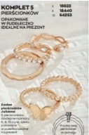 ZESTAW 5 PIERŚCIONKÓW JULIANA AVON ROZMIAR 8