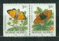 NORWEGIA** MOTYLE II Mi 1143-44