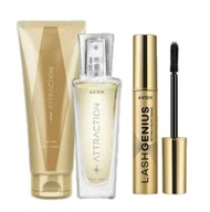 Zestaw Avon Attraction + Balsam + Tusz Genius | 3w1 | Luksusowy prezent |