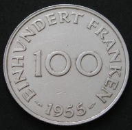 Saara 100 franków 1955 -