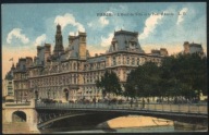 Paris. L'Hotel de Ville et le Pont d'Arcole - 1910
