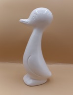 Vintage - Biała kaczka kaczuszka z porcelany duża 23cm - fajna