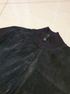 KURTKA/BLUZA BAWEŁNA ZE SKÓRĄ(ZAMSZ)100% SKÓRZANA S