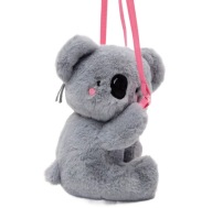 PLUSZOWA TOREBKA MASKOTKA 2w1 SZARY MIŚ KOALA