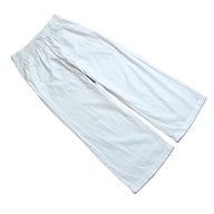 SPODNIE DAMSKIE LNIANE DŁUGIE BIAŁE ROZM.40__NEXT