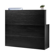 Vevor Biurko Recepcyjne 140x80x120CM Wodoodporna L-Kształtny Czarny MDF