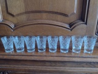 Kieliszki kryształowe do wódki 40 ml 12 szt. wzór w romby