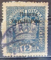 Austria stary znaczek z nadrukiem Ukraina (1/25