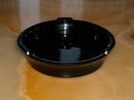 SZKLANA WIEKOWA CZARNA MISKA TALERZYK PODSTAWKA