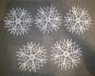 Zestaw 5 gwiazdki szydełkowych