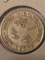 MONETA srebrna Hong Kong 10 Cent Edward VII !!!!
