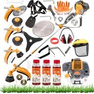 KOSA SPALINOWA KOSIARKA PODKASZARKA WYKASZARKA DO TRAWY ZESTAW TARCZA MASKA