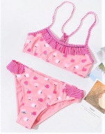 SUPER strój kąpielowy bikini 140/146 OWOCE