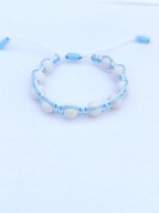 Biało-Niebieski Różaniec na rękę