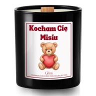Świeczka Kocham Cię Misiu Prezent Na Walentynki Dla Dziewczyny Chłopaka