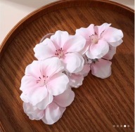 SPINKA KLAMERKA DO WŁOSÓW RÓŻOWE BIAŁE RÓZE ZŁOTA VINTAGE DUŻA