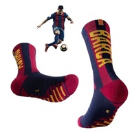 SKARPETY PIŁKARSKIE - FC BARCA - SPORTOWE ODDYCHAJĄCE WYTRZYMAŁAŁE R. 39-42