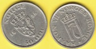 NORWEGIA 50 Ore 1956 r.