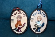 TABLICZKI NA DRZWI TOALETA DAMSKO-MĘSKA