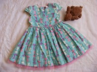 Sukienka w kotki -- tiul -- marszczona -- 92