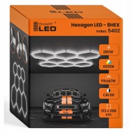 LAMPA LED HEXAGON SUFITOWA DO GARAŻ WARSZTAT OŚWIETLENIE PANELOWE 313x298cm