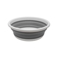 Wiaderko Składane Silikonowe Miska Turystyczna Kempingowa Szara 9L 37cm