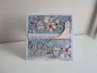 Kartka na Ślub ręcznie robiona handmade