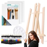 ZESTAW DO MALOWANIA ARTYSTYCZNY PŁÓTNO DLA DZIECI DLA DOROSŁYCH AKRYLOWY