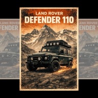 Plakat Motoryzacyjny Land Rover Defender 110 A4 Dekoracja Ścienna