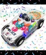 Policja Radiowóz Auto PRZEZROCZYSTY prezent na urodziny święta HIT ZABAWKA