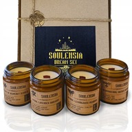 ŚWIECE ZAPACHOWA SOJOWE W SZKLE, HANDMADE, ECO ZESTAW 4X ŚWIECZKA 100 ML