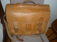 TORBA MĘSKA -PLECAK -38/42-SKÓRA NATURALNA.
