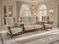 Piękny Komplet Dębowy wypoczynkowy plus stół Ratan