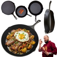 PATELNIA ŻELIWNA INDUKCJA DUŻA TALERZ ŻELIWNY NIEPRZYWIERAJĄCA TRADYCYJNA