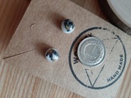 Kolczyki sztyfty z żywicy z suszonymi kwiatami Wyjątkowe prezent