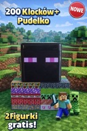 Klocki Magnetyczne 200 szt. Pudełko Minecraft Figurki Prezent Zabawka Stem