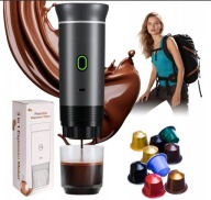 PRZENOŚNY EKSPRES DO KAWY 60ML TURYSTYCZNY BEZPRZEWODOWY SAMOCHODOWY USB