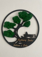 Obraz z chrobotkiem, prezent na dzień babci i dziadka