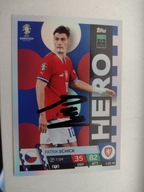 Karta topps match attax autograf Czechy Patric Schick Euro 2024 Hero