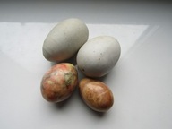 STARE JAJKA PODKŁADOWE, ATRAPY. PORCELANA BISKWITOWA 2 SZT.