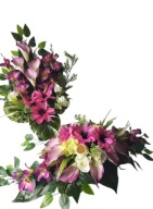 Komplet cmentarz kalie róże klematis płożący