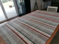 WEŁNIANO BAWEŁNIANY TKANY KILIM KAPA NARZUTA PLED KOC PASIAK 125 x 200 HZ