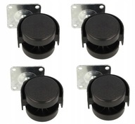 Zestaw 4 kół koło kółka meblowe fi 40mm