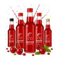 10x Butelka MONOPOL 500ml z NADRUKIEM WIŚNIÓWKA Pojemniki Szklane Na Wódkę