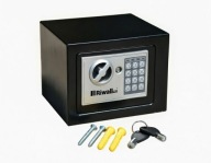 PANCERNY SEJF DOMOWY PIN + KLUCZ NA PIENIĄDZE I DOKUMENTY RIWALL RSE-01