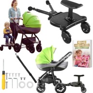 Dostawka Do Wózka z Siedziskiem Uniwersalna Czarna 25 kg Dziecka + GRATIS