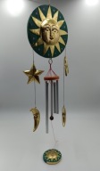 Dzwonnik wietrzne słońce księżyc drewno (balsa) metal vintage 80cm, z Bali