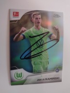 Karta topps chrome Bundesliga Wolfsburg Jakub Kamiński 2023/24 Refractor
