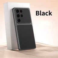 Luksusowe etui do Samsung Galaxy S25 FE w jednolitym czarnym kolorze